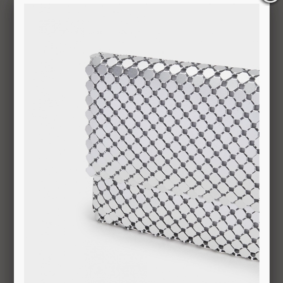 Party Bags | PARFOIS Womens Big Mesh Party Clutch Silver - Picture 4 of 5